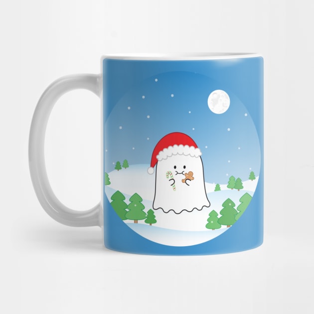 Gordie the Ghost (snowy Christmas) | by queenie's cards by queenie's cards